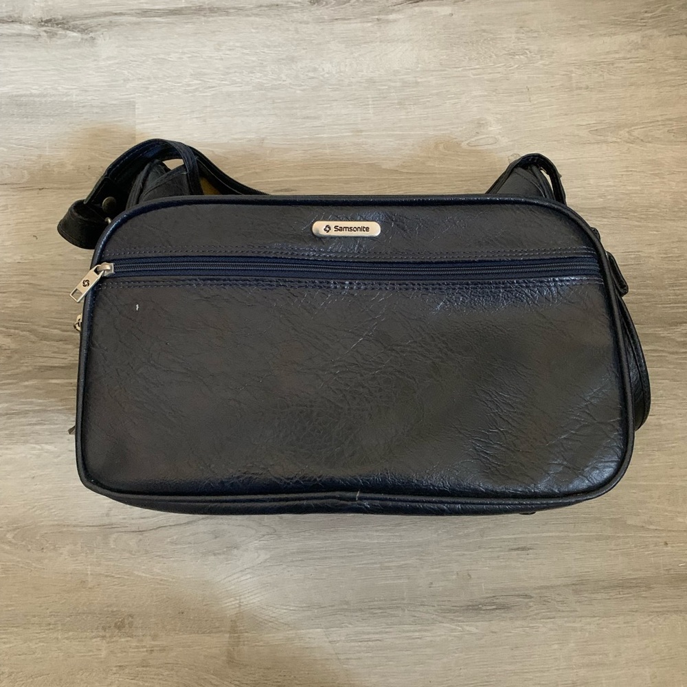 Vintage Samsonite Silhouette Carry On Leather Travel Shoulder Bag Luggage